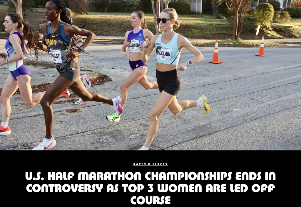 开云体育app-官方引导车带错路！美国半程马拉松女子前三名集体无缘领奖台
